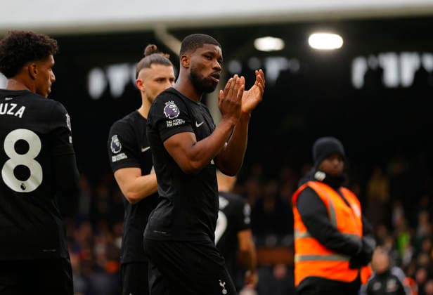 Fulham v Tottenham Hotspur, London, UK -01 Mar 2026 Kevin Danso of Tottenham Hotspur looks dejected after losing during the Premier League match between Fulham and Tottenham Hotspur at Craven Cottage, London on 01 March 2026 ( London Craven Cottage London England Copyright: xTomxCusden PPAUKx PPA-252211