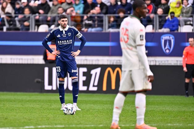FOOTBALL : Paris FC vs Nice - Ligue 1 - 01 03 2026 Pierre Lees Melou ( 33 - PFC ) during the Ligue 1 match between Paris FC and OGC Nice at Stade Jean Bouin on March 01, 2026 in Paris, France. ( Photo by Federico Pestellini PsnewZ ) - ParisFrance  Copyright: xFedericoxPestelinix
