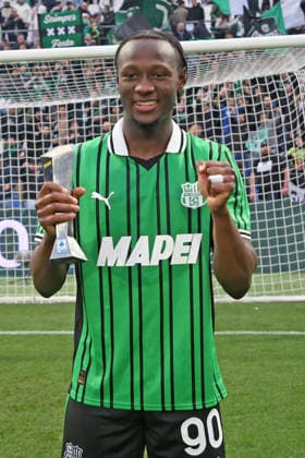 Sassuolo™s Ismael Kone Panini player of the match during the Serie A soccer match between Sassuolo and Atalanta at the Mapei Stadium Citta™ del Tricolore in Reggio Emilia - sunday , March 1, 2026. - Soccer .  Copyright: xGiannixSantandrea LaPressex