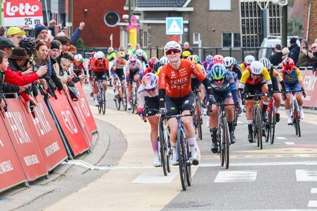 Fenix - Ekoï Omloop van het Hageland AARSCHOT TIELT - WINGE, Belgium 01 03 2026 Kool Charlotte (NED) of Fenix-Premier Tech celebrating her victory Pictured during the Fenix - Ekoï Omloop van het Hageland on 01 March 2026 ( Picture by Gianni Barbieux Photo News ). Gent Belgium  Copyright: xGiannixBarbieuxx