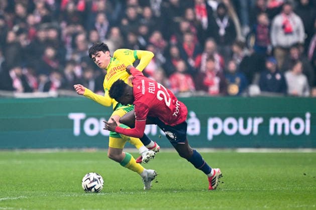LOSC Lille v FC Nantes - Ligue 1 McDonald s 2025 2026 66 Louis LEROUX (fcn) during the Ligue 1 McDonald s match between Lille and Nantes at Stade Pierre Mauroy on March 1, 2026 in Lille, France. Lille France  Copyright: xFEPx 776348307