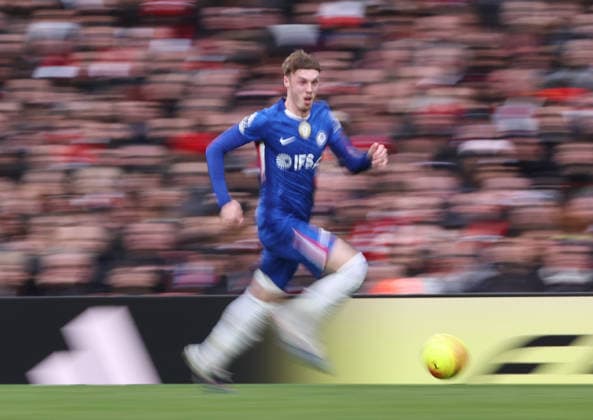 London, England, 1st March 2026. A slow shutter drop picture of Cole Palmer of Chelsea during the Arsenal vs Chelsea Premier League match at the Emirates Stadium, London. Picture credit should read: David Klein Sportimage EDITORIAL USE ONLY. No use with unauthorised audio, video, data, fixture lists, club league logos or live services. Online in-match use limited to 120 images, no video emulation. No use in betting, games or single club league player publications. SPI_020_DK_Arsenal_Chelsea SPI-4568-0020