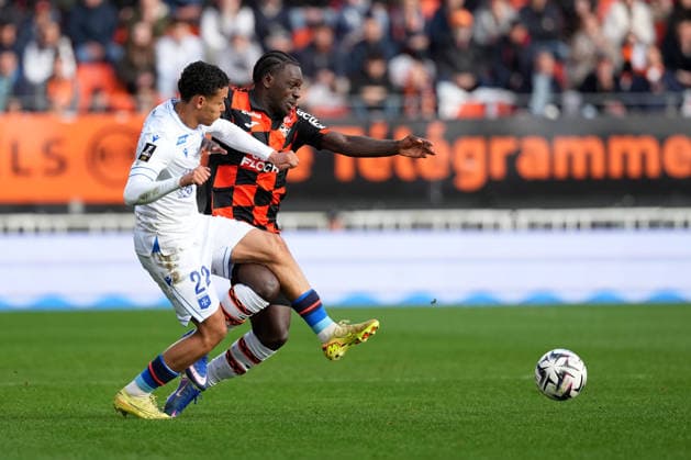 FC Lorient v AJ Auxerre - Ligue 1 McDonald s 2025 2026 17 Jean Victor MAKENGO (fcl) during the Ligue 1 McDonald s match between Lorient and Auxerre at Stade du Moustoir on March 1, 2026 in Lorient, France. Lorient France  Copyright: xFEPx 776348303