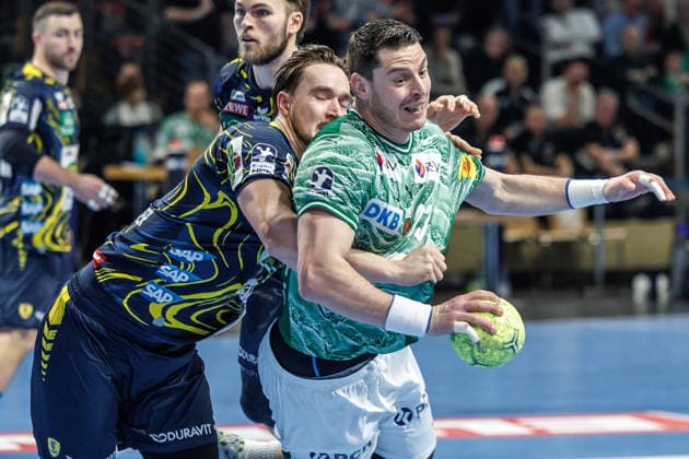 Berlin, 01.03.26, Handball: Bundesliga, Fuechse Berlin - Rhein-Neckar Löwen, 23. Spieltag, Max-Schmeling-Halle. Mijajlo Marsenic (Füchse Berlin) wirft den Ball auf das Tor. Fuechse Berlin - HSG Wetzlar