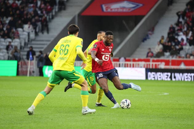 FOOTBALL : LOSC Lille vs FC Nantes - Ligue 1 J24 - 01 03 2026 Chancel MBEMBA (LOSC Lille) lors du match LOSC Lille vs FC Nantes, Ligue 1 J24, Decathlon Arena stade Pierre Mauroy, le 1er mars 2026 - photo Laurent Sanson PsnewZ  Copyright: xLaurentxSANSONx xPsnewZx