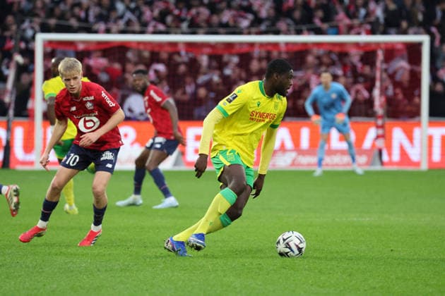 FOOTBALL : LOSC Lille vs FC Nantes - Ligue 1 J24 - 01 03 2026 Mohamed KABA (FC Nantes) lors du match LOSC Lille vs FC Nantes, Ligue 1 J24, Decathlon Arena stade Pierre Mauroy, le 1er mars 2026 - photo Laurent Sanson PsnewZ  Copyright: xLaurentxSANSONx xPsnewZx