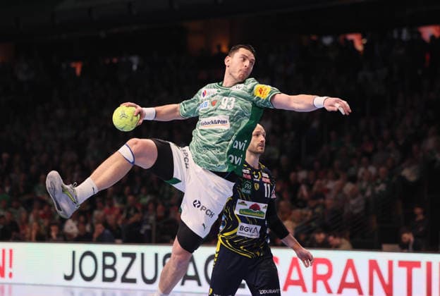 GER HBL Saison 2025 2026 FÜCHSE Berlin vs Rhein Neckar Löwen, 01.03.26, Max-Schmeling-Halle, Berlin, Mijajlo MARSENIC (Füchse Berlin 93)
