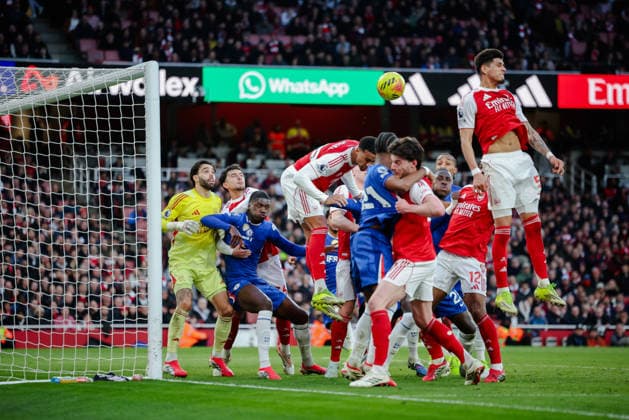Premier League 2025 26 Arsenal v Chelsea Emirates Stadium 01.03.2026 Piero Hincapie of Arsenal own goal 1-1 Premier League 2025 26 Arsenal v Chelsea Emirates Stadium 01.03.2026 Photograph By Marc Aspland The Times  Copyright: xMarcxAsplandx NINTCHDBPICT001063140597