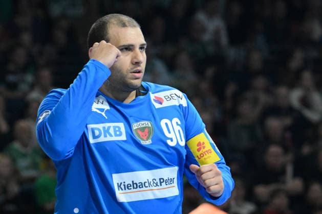 01.03.2026, xlakx, Handball Daikin HBL, Fuechse Berlin - Rhein-Neckar Löwen v.l. Dejan Milosavljev (Fuechse Berlin) Jubel Berlin