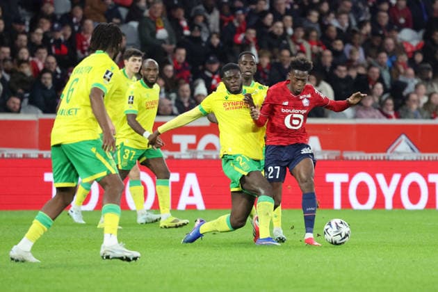 FOOTBALL : LOSC Lille vs FC Nantes - Ligue 1 J24 - 01 03 2026 FÃ lix CORREIA (LOSC Lille) lors du match LOSC Lille vs FC Nantes, Ligue 1 J24, Decathlon Arena stade Pierre Mauroy, le 1er mars 2026 - photo Laurent Sanson PsnewZ  Copyright: xLaurentxSANSONx xPsnewZx