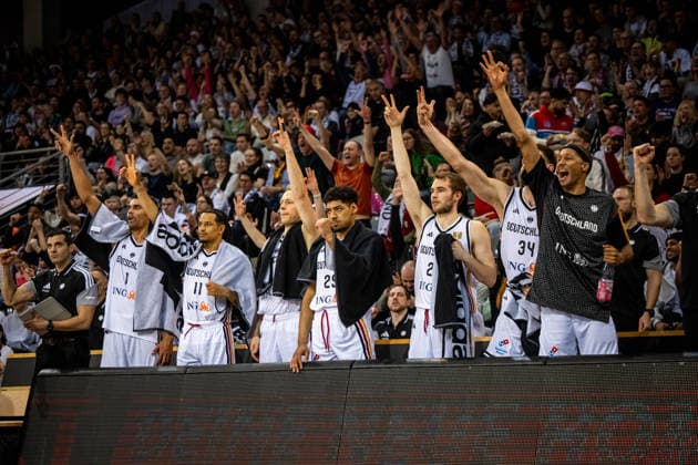Basketball Bonn 01.03.2026 FIBA Basketball World Cup 2027 European Qualifiers Deutschland (GER) - Kroatien (CRO) Jubel Deutschland
