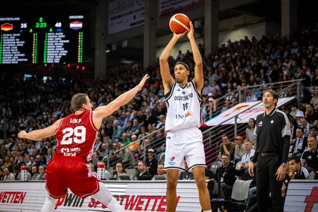 Basketball Bonn 01.03.2026 FIBA Basketball World Cup 2027 European Qualifiers Deutschland (GER) - Kroatien (CRO) Kay Patrick Bruhnke (Deutschland, No.19)