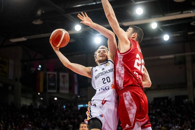 Basketball Bonn 01.03.2026 FIBA Basketball World Cup 2027 European Qualifiers Deutschland (GER) - Kroatien (CRO) Malte Delow (Deutschland, No.20)