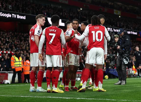 London, England, 1st March 2026. Jurrien Timber of Arsenal celebrates scoring their second goal (2-1) during the Arsenal vs Chelsea Premier League match at the Emirates Stadium, London. Picture credit should read: David Klein Sportimage EDITORIAL USE ONLY. No use with unauthorised audio, video, data, fixture lists, club league logos or live services. Online in-match use limited to 120 images, no video emulation. No use in betting, games or single club league player publications. SPI_088_DK_Arsenal_Chelsea SPI-4568-0088