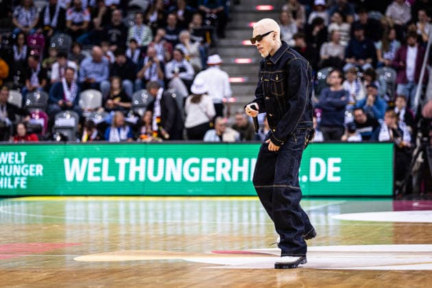 FIBA World Cup Qualifier: Germany vs. Croatia; 01.03.2026 Rapper Albi X in der Halbzeit - FIBA Basketball World Cup 2027 European Qualifiers, Deutschland vs. Kroatien, 1.3.2026, Telekom Dome, Bonn Copyright: xBEAUTIFULxSPORTS Derixx