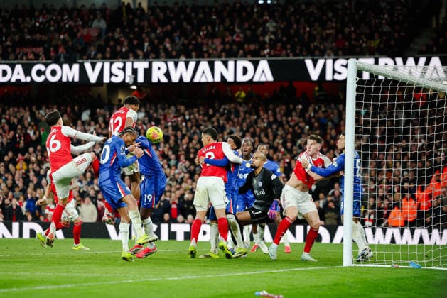 Premier League 2025 26 Arsenal v Chelsea Emirates Stadium 01.03.2026 Jurrien Timber of Arsenal scores and celebrates 2-1 Premier League 2025 26 Arsenal v Chelsea Emirates Stadium 01.03.2026 Photograph By Marc Aspland The Times  Copyright: xMarcxAsplandx NINTCHDBPICT001063146088