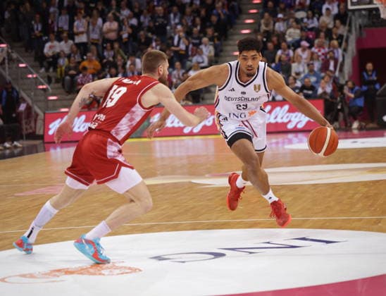 Länderspiel Deutschland vs. Kroatien iin Bonn WM-Qualifikation (Laenderspiel Weltmeisterschaftsvorbereitung) Hier: Kostja Mushidi