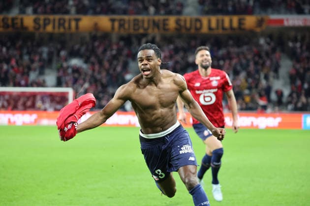 FOOTBALL : LOSC Lille vs FC Nantes - Ligue 1 J24 - 01 03 2026 But et joie de Nathan NGOY (LOSC Lille) lors du match LOSC Lille vs FC Nantes, Ligue 1 J24, Decathlon Arena stade Pierre Mauroy, le 1er mars 2026 - photo Laurent Sanson PsnewZ  Copyright: xLaurentxSANSONx xPsnewZx