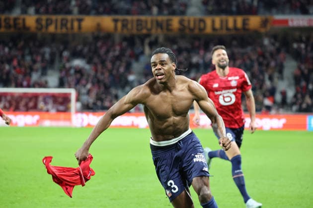 FOOTBALL : LOSC Lille vs FC Nantes - Ligue 1 J24 - 01 03 2026 But et joie de Nathan NGOY (LOSC Lille) lors du match LOSC Lille vs FC Nantes, Ligue 1 J24, Decathlon Arena stade Pierre Mauroy, le 1er mars 2026 - photo Laurent Sanson PsnewZ  Copyright: xLaurentxSANSONx xPsnewZx