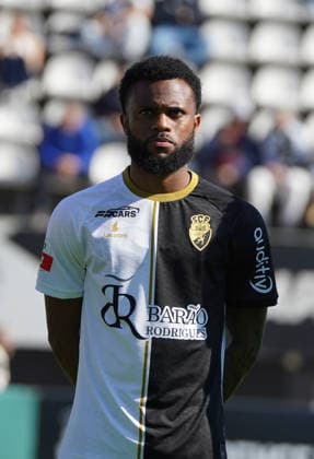 Liga Portugal 2 Meu Super Round 24 football match between SC Farense and Lusitania Lourosa FC, Faro, Portugal Faro, Portugal. 1 st Mar, 2026. Yannick Semedo, SC Farense player , lining up before the start of the SC Farense 2 - 1 Lusitano Lourosa FC Round 24 match for the football Liga Portugal 2 Meu Super. Nuno Pires Veloso Alamy Live News Copyright: xNunoxPiresxVelosox