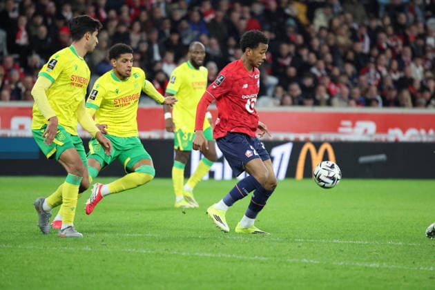 FOOTBALL : LOSC Lille vs FC Nantes - Ligue 1 J24 - 01 03 2026 Noah EDJOUMA (LOSC Lille) lors du match LOSC Lille vs FC Nantes, Ligue 1 J24, Decathlon Arena stade Pierre Mauroy, le 1er mars 2026 - photo Laurent Sanson PsnewZ  Copyright: xLaurentxSANSONx xPsnewZx