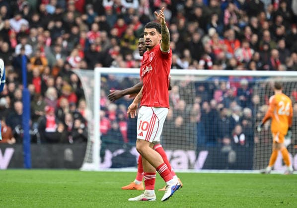 Morgan Gibbs-White of Nottingham Forest during the Premier League match between Brighton and Hove Albion and Nottingham Forest at the American Express Stadium, Brighton UK - Sunday 1st March 2026 Brighton v Nottingham Forest Premier League Football, Amex Stadium, Sussex, UK - 01 Mar 2026Brighton Amex Stadium Sussex United Kingdom Editorial use only. No merchandising. For Football images FA and Premier League restrictions apply inc. no internet mobile usage without FAPL license - for details contact Football Dataco  Copyright: xLizxFinlayson TPI Shutterstockx 16718466bn