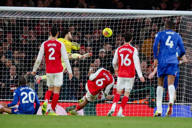 Premier League 2025 26 Arsenal v Chelsea Emirates Stadium 01.03.2026 Joao Pedro of Chelsea scores in extra time but the goal is disallowed Premier League 2025 26 Arsenal v Chelsea Emirates Stadium 01.03.2026 Photograph By Marc Aspland The Times  Copyright: xMarcxAsplandx NINTCHDBPICT001063150489