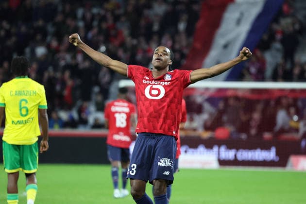 FOOTBALL : LOSC Lille vs FC Nantes - Ligue 1 J24 - 01 03 2026 Joie et cÃ lÃ bration de Nathan NGOY (LOSC Lille) apres son but lors du match LOSC Lille vs FC Nantes, Ligue 1 J24, Decathlon Arena stade Pierre Mauroy, le 1er mars 2026 - photo Laurent Sanson PsnewZ  Copyright: xLaurentxSANSONx xPsnewZx