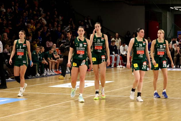 DEU, easyCredit DBBL, ALBA vs. Rutronik Stars Keltern, 01.03.2026, Soemmeringhalle, Berlin, DEU, easyCredit DBBL, ALBA vs. Rutronik Stars Keltern, im Bild Kelterner-Spielerkreis