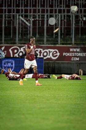 FOOTBALL : Metz vs Stade Brestois - ligue 1 - Metz - 01 03 26 DÃ ception des joueurs de l equipe de Metz apres leur dÃ faite  Copyright: xelyxandroxcegarrax