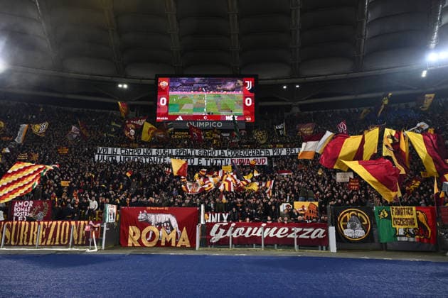 Dc Roma 01 03 2026 - campionato di calcio serie A Roma-Juventus foto Domenico Cippitelli Image nella foto: tifosi Roma 