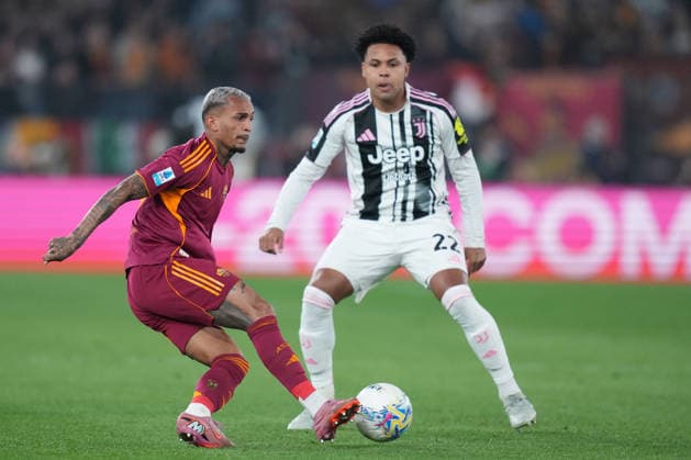Roma™s Wesley during the Serie A EniLive soccer match between Roma and Juventus at the Rome s Olympic stadium, Italy - Sunday March 01, 2026 - Soccer ( Photo by Alfredo Falcone LaPresse )  Copyright: xAlfredoxFalcone LaPressex