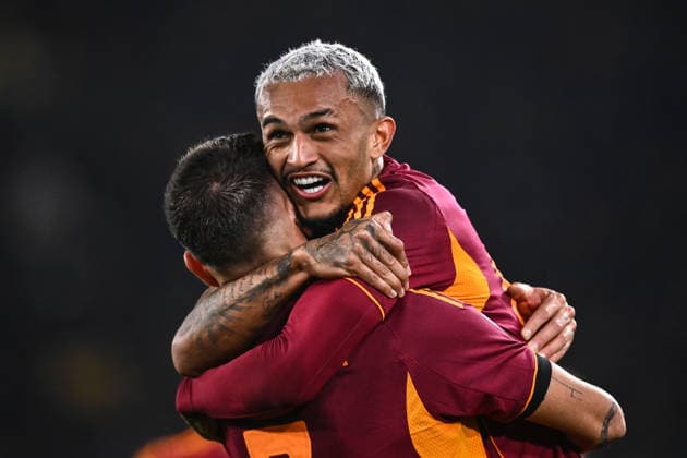 As Roma 01 03 2026 - campionato di calcio serie A Roma-Juventus foto Antonello Sammarco Image nella foto: esultanza gol Wesley 