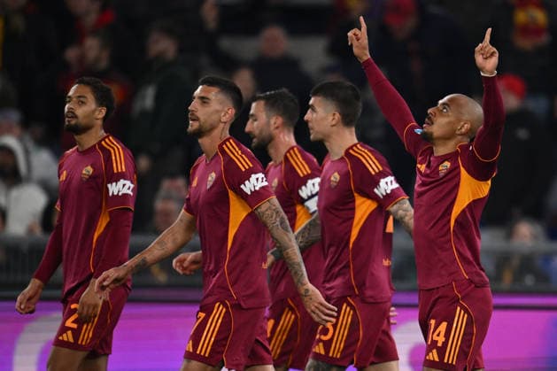Donyell Malen of A.S. Roma celebrates after scoring the goal of 3-1 during the 27th day of the Serie A Championship between A.S. Roma and Juventus F.C. at the Olympic Stadium on March 1, 2026 in Rome, Italy.  Copyright: xDomenicoxCippitelli IPAxSportx xipa-agency.netx xx IPA_72239762 IPA_Agency_IPA72239762