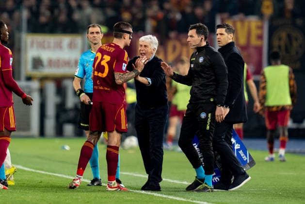 AS Roma v Juventus FC - Serie A Enilive Gian Piero Gasperini Head Coach of AS Roma and Gianluca Mancini during the serie Serie A Enilive match between AS Roma and Juventus FC at Stadio Olimpico on March 01, 2026 in Rome, Italy Rome Stadio Olimpico Lazio Italy Copyright: xGiuseppexMaffiax 260301_SerieA_Roma-Juventus_GM_06065