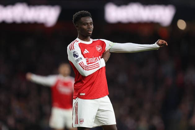 Arsenal v Chelsea 01 March 2026, London - Premier League Football - Arsenal v Chelsea - Bukayo Saka of Arsenal - Photo: Charlotte Wilson Offside. London UK Copyright: xCharlottexWilsonx xOffsidexOffside