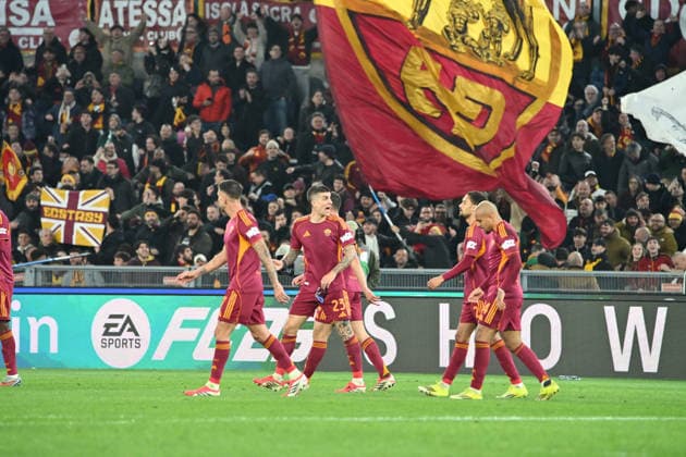 March 1, 2026, Roma, Roma, Italia: Goal the Donyell Malen (AS Roma) During the 2025 26 Italian Serie A football match between AS Roma and FC Juventus on March 1, 2026, at the Stadio Olimpico in Rome...Pictured: Roma Vs. Juventus 2025 26 Serie A Championship  - ZUMAs236 20260301_aap_s236_067 Copyright: xFabioxSassox
