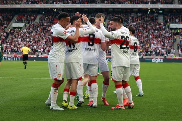01.03.26 VfB Stuttgart - VfL Wolfsburg Deutschland, Stuttgart, 01.03.2026, Fussball, Bundesliga, Saison 2025 2026, VfB Stuttgart - VfL Wolfsburg: Deniz Undav (VfB Stuttgart); Jubel Tor 1:0 Undav.