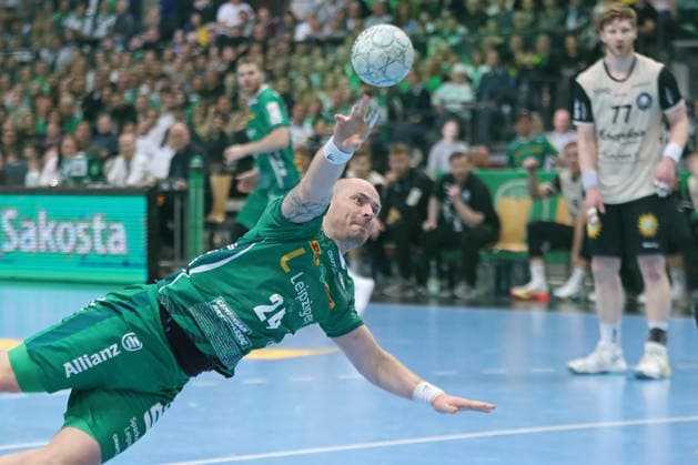 Handball DAIKIN HBL, SC DHfK Leipzig - Bergischer HC; 01.03.2026 Moritz Preuss (24, SC DHfK Leipzig). Handball, DAIKIN HBL, 1. Bundesliga, Saison 2025 2026, 23. Spieltag: SC DHfK Leipzig vs. Bergischer HC am 01.03.2026 in der Quarterback Immobilien Arena Leipzig. Copyright: xBEAUTIFULxSPORTS JanxKaeferx
