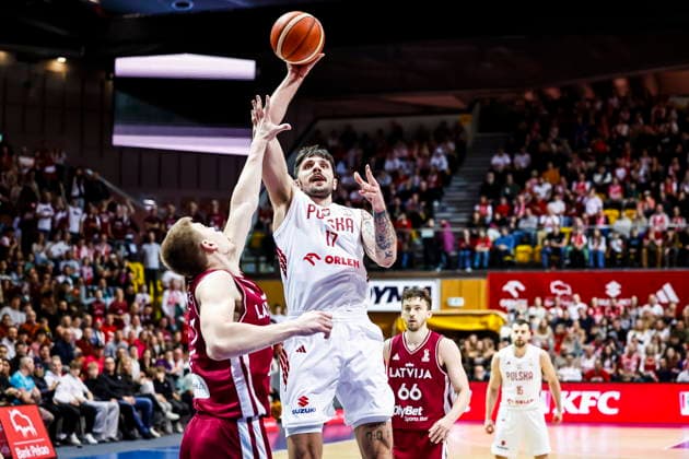 GDYNIA 01.03.2026 KOSZYKOWKA KOSZKADRA REPREZENTACJA POLSKI MECZ POLSKA - LOTWA ELIMINACJE MISTRZOSTW SWIATA 2027 - - - MEN BASKETBALL POLISH national team, Nationalteam WORLD CUP SERIES QUALIFIERS GAME POLAND - LATVIA NZ dominik olejniczak, FOT. TOMASZ SOKOLOWSKI 058SPORT.PL NEWSPIX.PL --- newspix.pl 