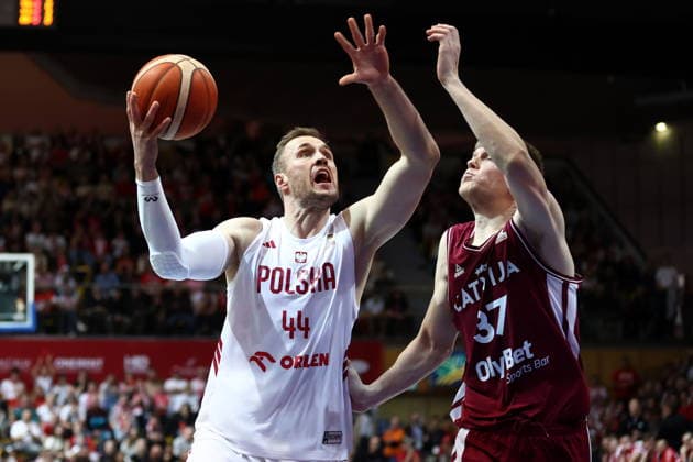 2026.03.01 Gdynia Koszykowka Kwalifikacje do Mistrzostw Swiata 2027 Polska - Lotwa N z Mikolaj Witlinski Karlis Silins Foto Piotr Matusewicz PressFocus 2026.03.01 Gdynia Basketball Poland - Latvia Mikolaj Witlinski Karlis Silins Credit: Piotr Matusewicz PressFocus NEWSPIX.PL --- newspix.pl 
