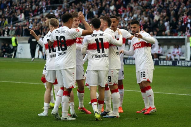 01.03.26 VfB Stuttgart - VfL Wolfsburg Deutschland, Stuttgart, 01.03.2026, Fussball, Bundesliga, Saison 2025 2026, VfB Stuttgart - VfL Wolfsburg (4:0): Deniz Undav (VfB Stuttgart); Jubel Tor 1:0 Undav.