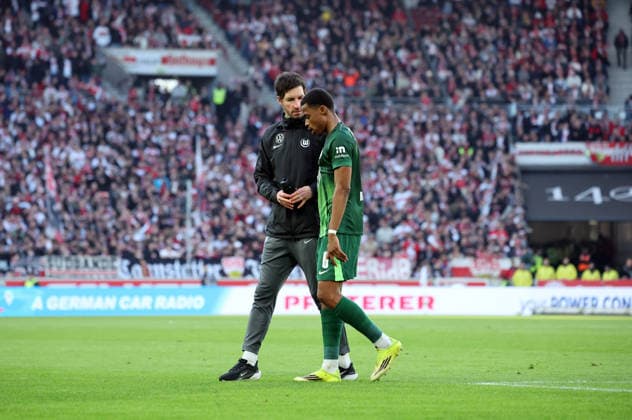 01.03.26 VfB Stuttgart - VfL Wolfsburg Deutschland, Stuttgart, 01.03.2026, Fussball, Bundesliga, Saison 2025 2026, VfB Stuttgart - VfL Wolfsburg (4:0): Jeanuel Belocian (VfL Wolfsburg).