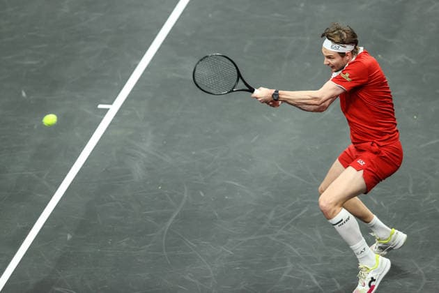 Tennis 2026: MGM Slam Presented By Capital One MAR 01 March 1, 2026: Alexander Bublik in action during the MGM Slam Presented by Capital One on March 1, 2026 at T-Mobile Arena in Las Vegas, NV. Christopher Trim Cal Media. (Credit Image: Â Christopher Trim Cal Sport Media) Las Vegas Nevada United States of America EDITORIAL USE ONLY Copyright: xx ZUMA-20260301_zma_c04_084.jpg ChristopherxTrimx csmphotothree476709