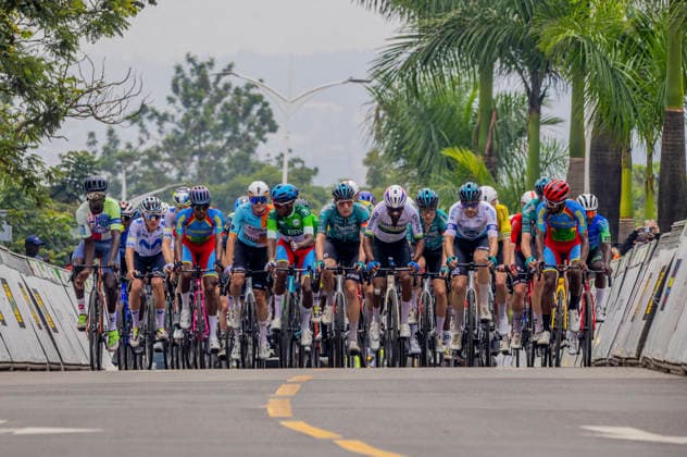 (260302) -- KIGALI, March 2, 2026 -- Athletes ride during the 8th stage of the Tour du Rwanda 2026 in Kigali, Rwanda, March 1,2026. (Photo by Xinhua) (SP)RWANDA-KIGALI-CYCLING-TOUR DU RWANDA 2026 CyrilxNdegeya 