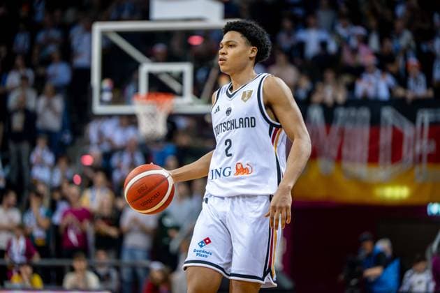 Basketball Bonn 01.03.2026 FIBA Basketball World Cup 2027 European Qualifiers Deutschland (GER) - Kroatien (CRO) Jack Kayil (Deutschland, No.02) *** Basketball Bonn 01 03 2026 FIBA Basketball World Cup 2027 European Qualifiers Germany GER Croatia CRO Jack Kayil Germany, No 02