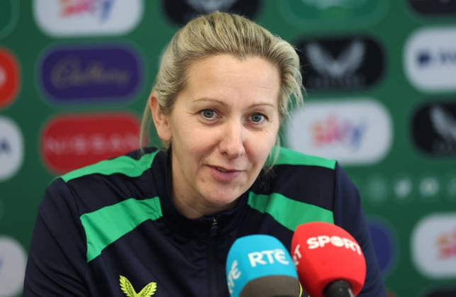 Republic of Ireland WNT press conference, PK, Pressekonferenz Tallaght Stadium, Dublin 2 3 2026 Head Coach Carla Ward Carla Ward 2 3 2026  Copyright: x INPHO JamesxCrombiex PPI26590