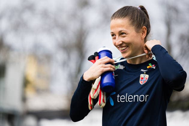 260302 Cecilie Haustaker Fiskerstrand of the Norwegian women™s national football team during a training session on March 2, 2026 in Vienna. Photo: Marius Simensen BILDBYRAN Cop 238 bbeng dam fifa women s world cup qualifier football fotball fotboll norge norway practice soccer training trening träning Copyright: MARIUSxSIMENSEN BB260302BB380