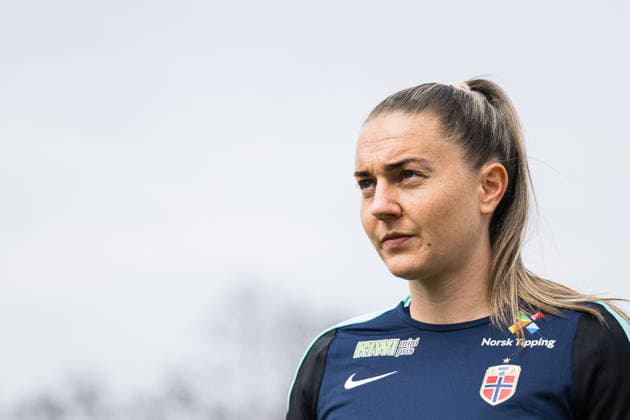 260302 Vilde Boe Risa of the Norwegian women™s national football team during a training session on March 2, 2026 in Vienna. Photo: Marius Simensen BILDBYRAN Cop 238 bbeng dam fifa women s world cup qualifier football fotball fotboll norge norway practice soccer training trening träning Copyright: MARIUSxSIMENSEN BB260302BB387