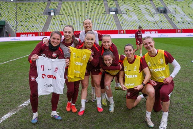02.03.2026 GDANSK, POLSAT PLUS ARENA PILKA NOZNA KOBIET ( WOMEN S FOOTBALL) EL ELIMINACJE DO MS MISTRZOSTW SWIATA W PILCE NOZNEJ KOBIET FIFA 2027 ZGRUPOWANIE REPREZENTACJI POLSKI KOBIET OFICJALNA KONFERENCJA PRASOWA I TRENING REPREZENTACJI POLSKI KOBIET PRZED MECZEM Z HOLANDIA FOOTBALL POLISH WOMEN S national team, Nationalteam TRAINING CAMP OFFICIAL press conference, PK, Pressekonferenz AND TRAINING OF THE POLISH WOMEN S NATIONAL TEAM BEFORE THE MATCH AGAINST THE NETHERLANDS NZ POLSKA TRENING ILUSTRACJA FOTO LUKASZ GROCHALA CYFRASPORT NEWSPIX.PL --- newspix.pl 